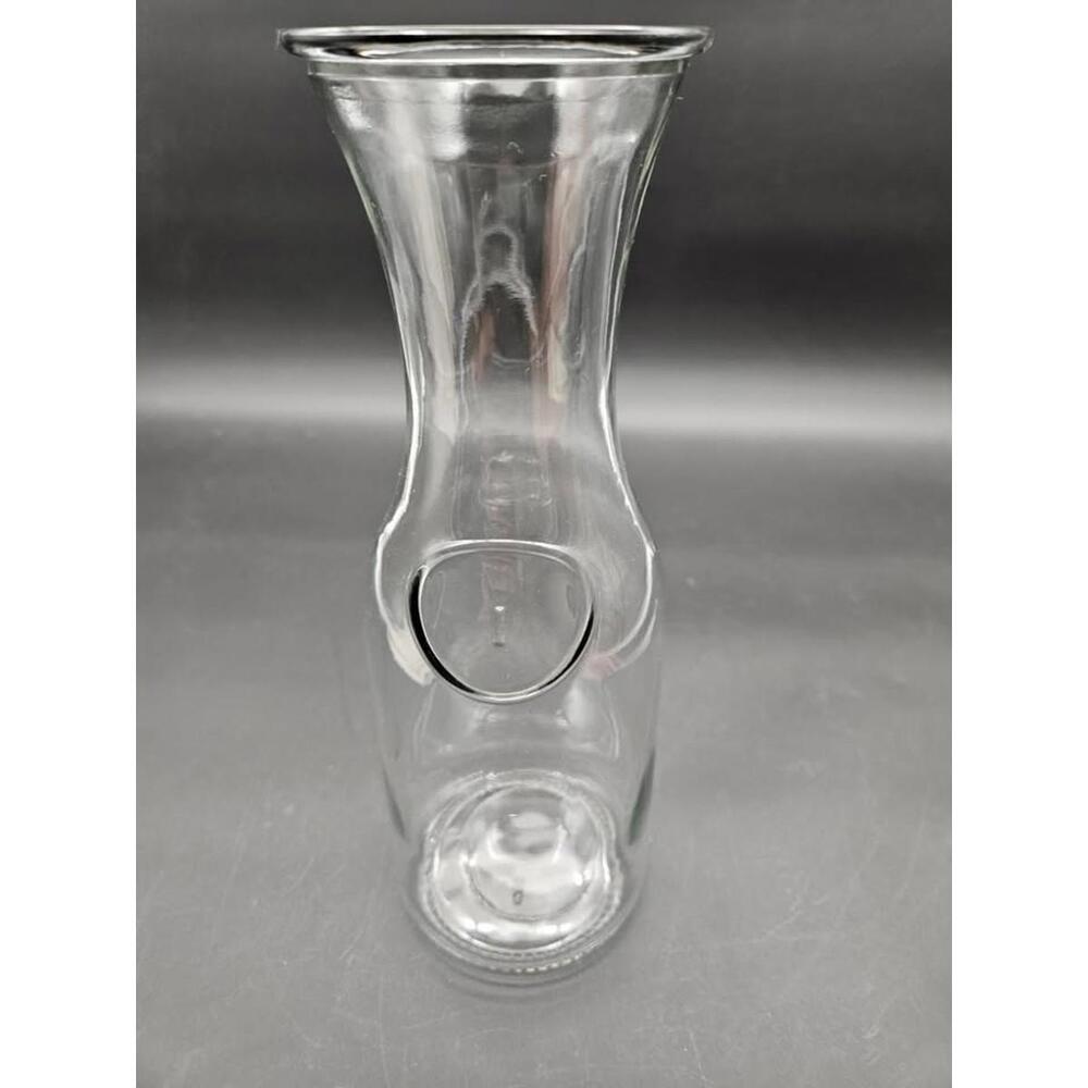 Vintage Clear Glass Carafe Bottle 1 Liter Water Juice Wine Jar